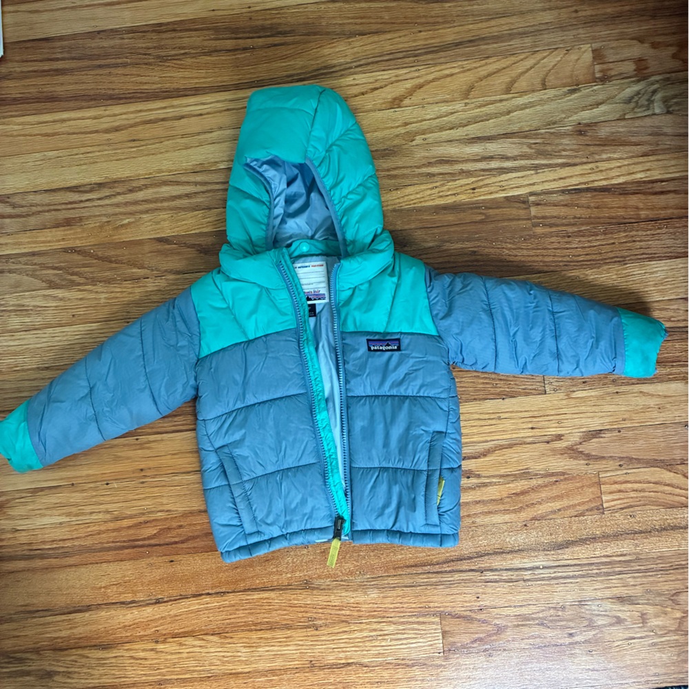 Patagonia Kids Puffer Jacket - Teal and Gray